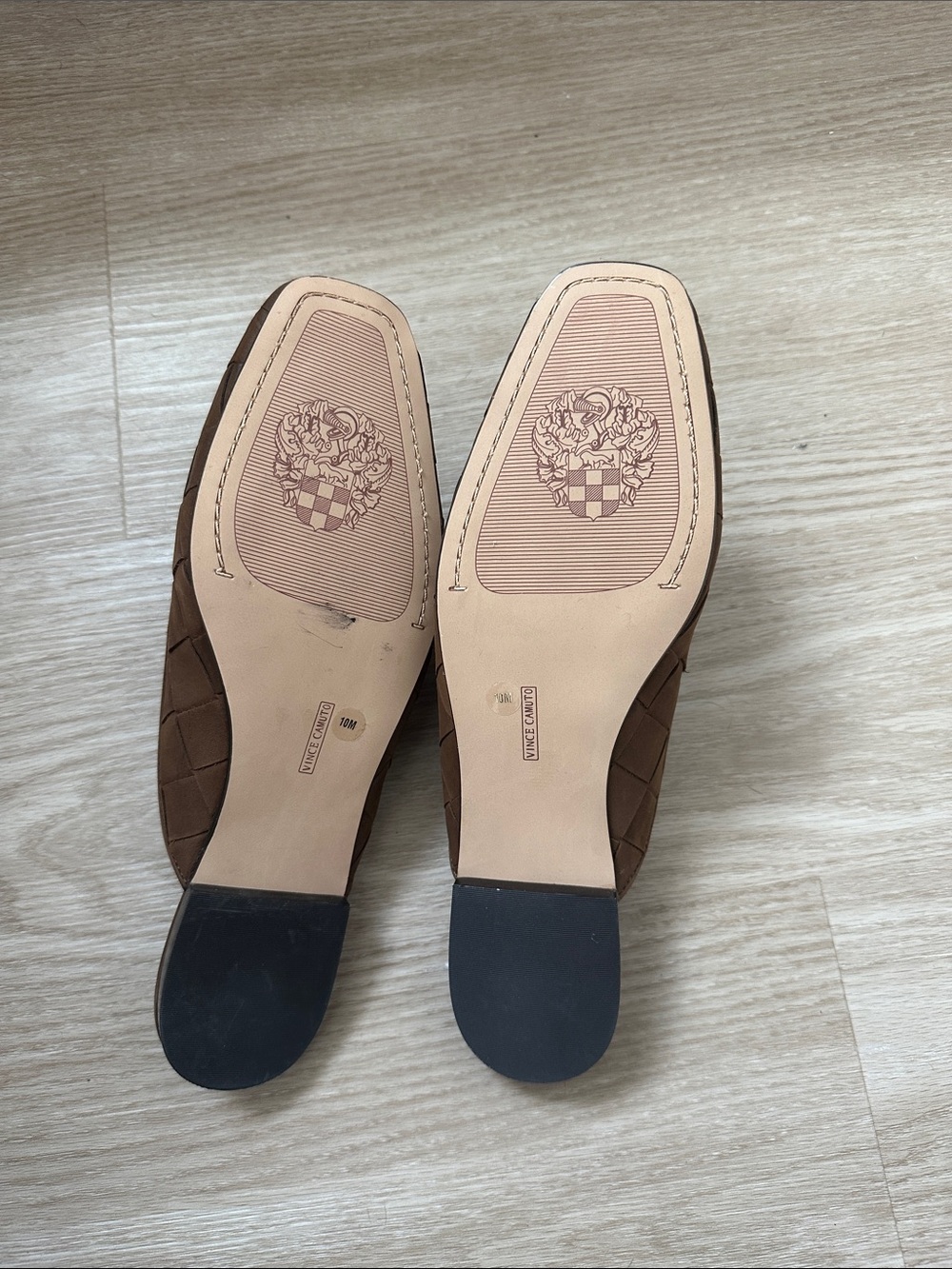Vince Camuto Brown Woven Slip-On Mules NEVER WORN! - Picture 2 of 2
